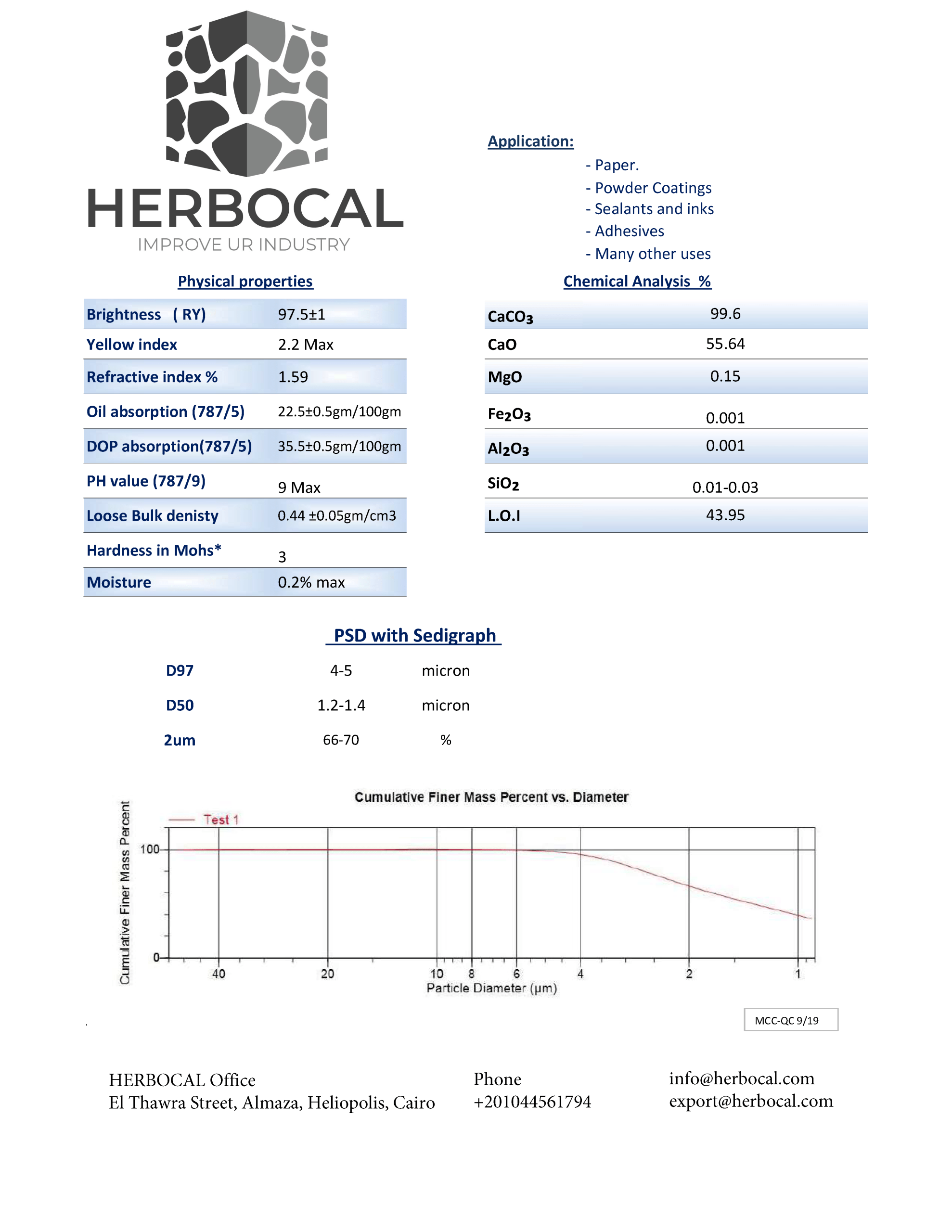 HERBOCAL — Calcium Carbonate Manufacturer in Minya, Egypt
